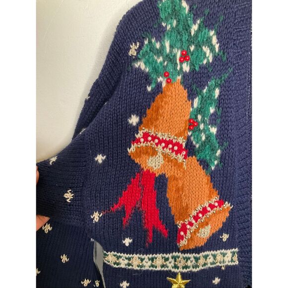 Marisa Christina 1995 Christmas Vintage Cardigan Sweater - Picture 6 of 11